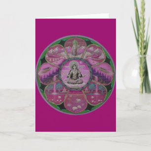 Tarjeta de felicitación de la mandala de Tara de