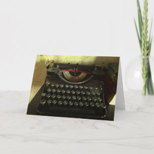 Tarjeta de felicitación de la máquina de escribir