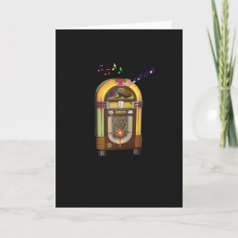 TARJETA DE FELICITACIÓN DE LA MÁQUINA TOCADISCOS