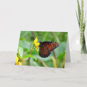 Tarjeta de felicitación de la mariposa reina