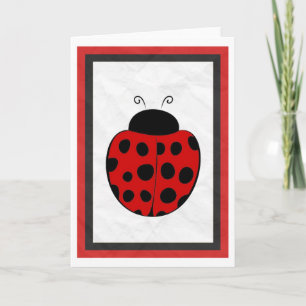 Tarjeta de felicitación de la mariquita
