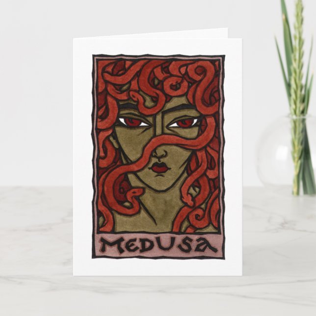 Tarjeta de felicitación de la medusa (Anverso)