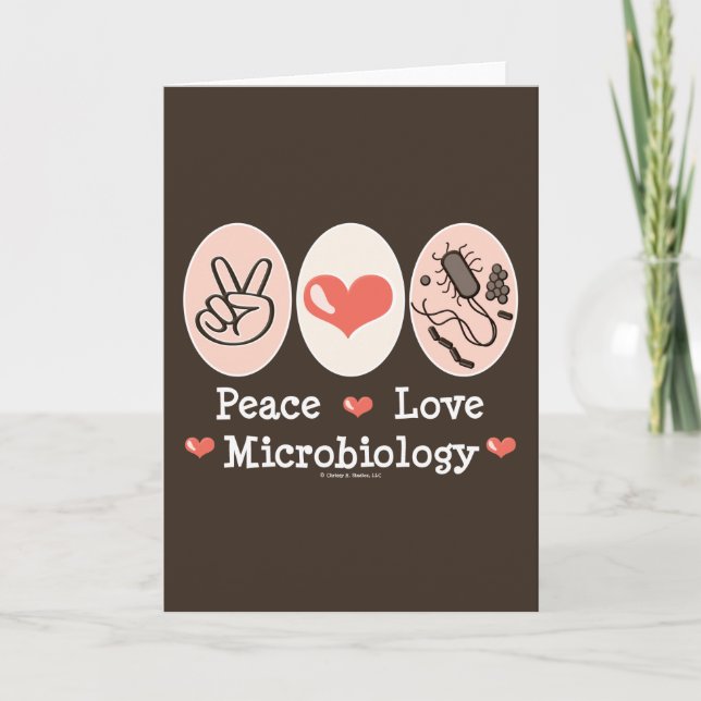 Tarjeta de felicitación de la microbiología Peace  (Anverso)