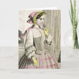 Tarjeta de felicitación de la moda del Victorian