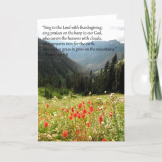 Tarjeta de felicitación de la montaña