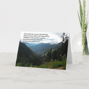 Tarjeta de felicitación de la montaña