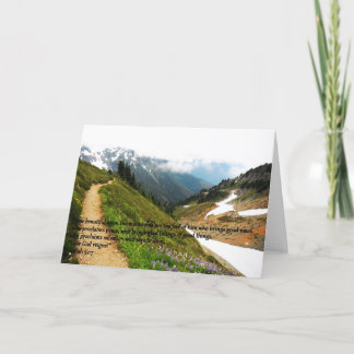 Tarjeta de felicitación de la montaña