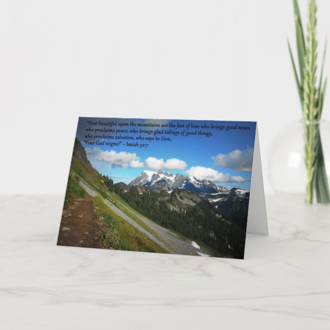 Tarjeta de felicitación de la montaña (Anverso)