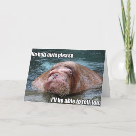 Tarjeta de felicitación de la morsa de Judgy