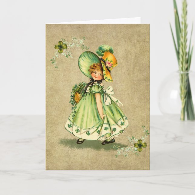 Tarjeta de felicitación de la muchacha del día de (Anverso)