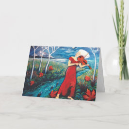 Tarjeta de felicitación de la música del navidad