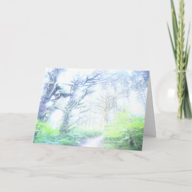 Tarjeta de felicitación de la niebla de la mañana (Anverso)