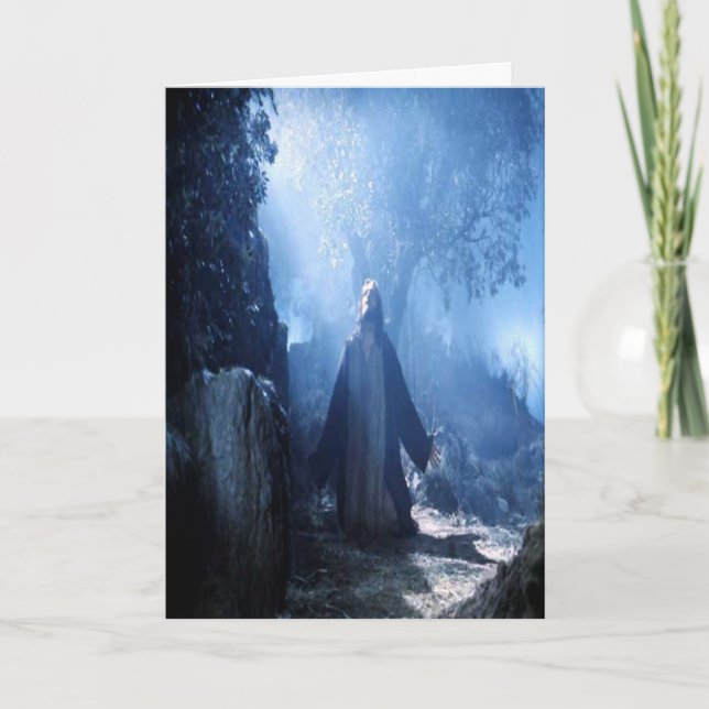 Tarjeta de felicitación de la noche de Jesús (Anverso)