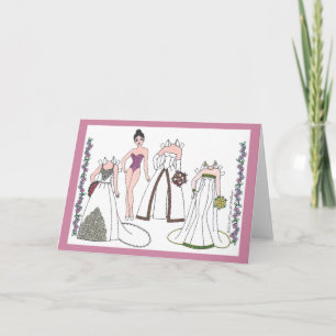 Tarjeta de felicitación de la novia moderna III en