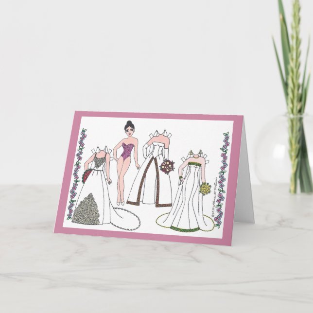 Tarjeta de felicitación de la novia moderna III en (Anverso)