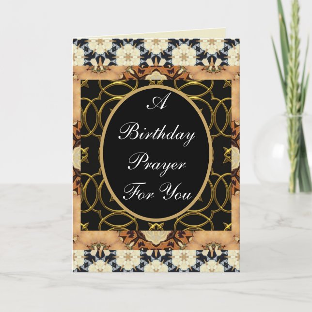 Tarjeta de felicitación de la oración de cumpleaño (Anverso)