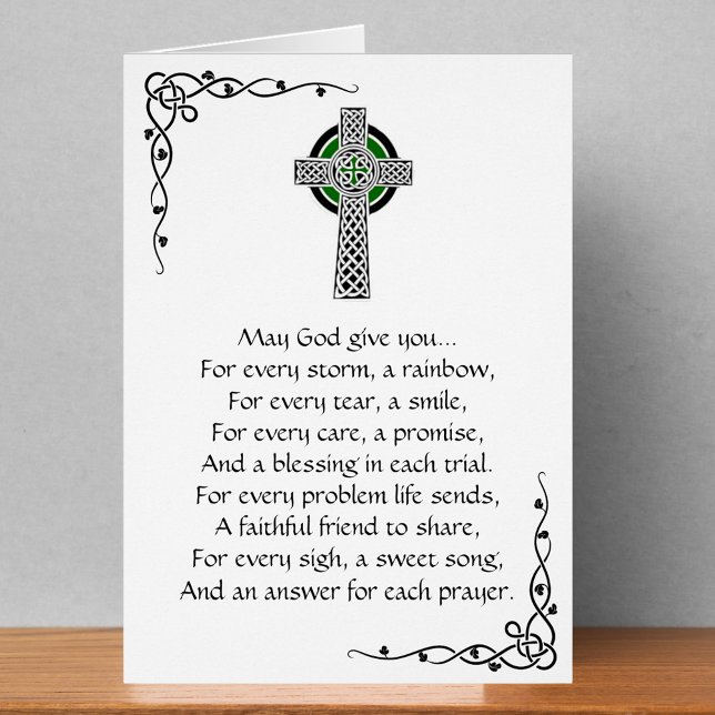 Tarjeta de felicitación de la oración irlandesa (Subido por el creador)