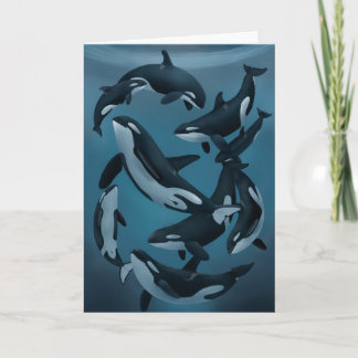 Tarjeta de felicitación de la orca