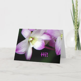 Tarjeta de felicitación de la orquídea