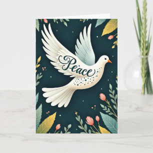 Tarjeta de felicitación de la paloma de la paz