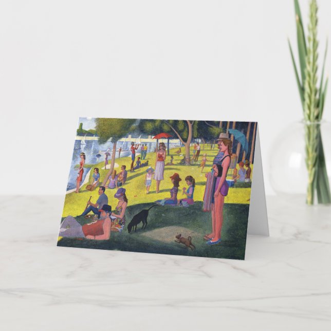 Tarjeta de felicitación de la parodia de Seurat (Anverso)