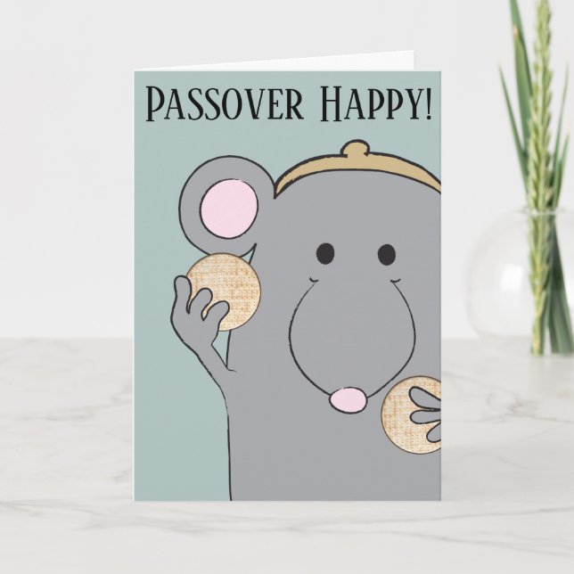 Tarjeta de felicitación de la Pascua "Matzah, Matz (Anverso)
