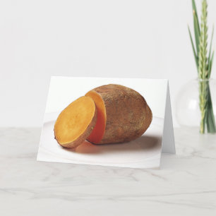 tarjeta de felicitación de la patata dulce