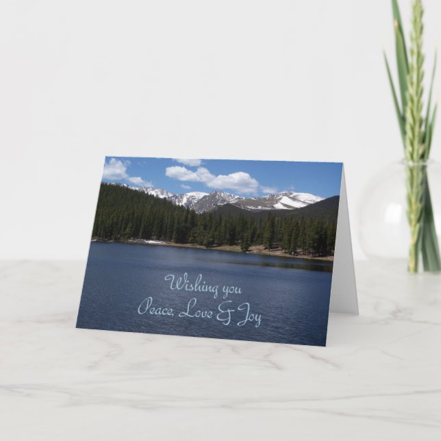 Tarjeta de felicitación de la paz, del amor y de (Anverso)