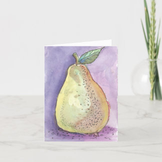 Tarjeta de felicitación de la pera