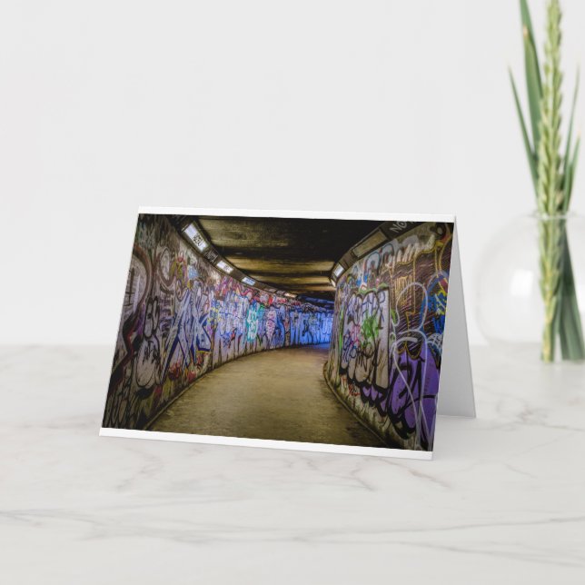 Tarjeta de felicitación de la pintada de la pared (Anverso)
