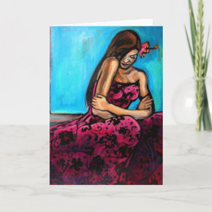 Tarjeta de felicitación de la pintura del "día
