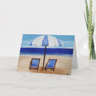 Tarjeta de felicitación de la playa