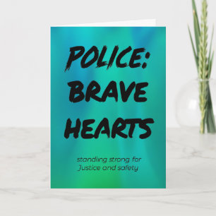 Tarjeta de felicitación de la policía