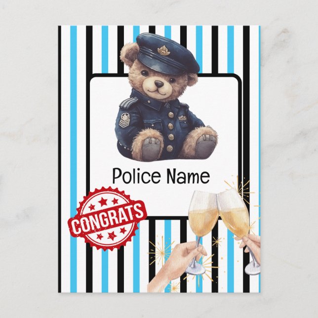 Tarjeta de felicitación de la policía (Anverso)