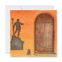 Tarjeta de felicitación de la puerta de arte calle