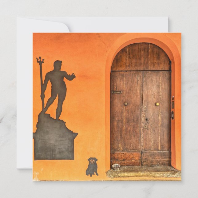 Tarjeta de felicitación de la puerta de arte calle (Anverso)