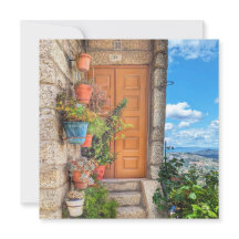 Tarjeta de felicitación de la puerta de Portugal