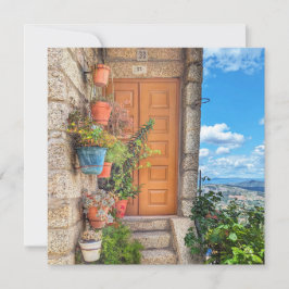Tarjeta de felicitación de la puerta de Portugal