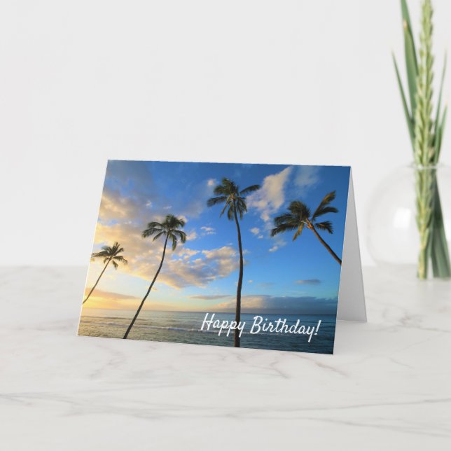 Tarjeta de felicitación de la puesta de sol de Mau (Anverso)