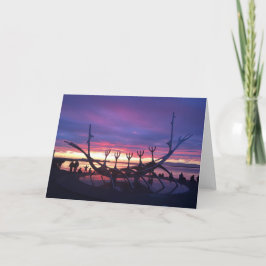 tarjeta de felicitación de la puesta de sol de rey