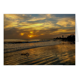 Tarjeta de felicitación de la puesta del sol de