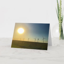 tarjeta de felicitación de la puesta del sol de