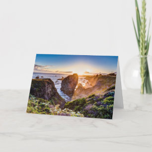 Tarjeta de felicitación de la puesta del sol de la