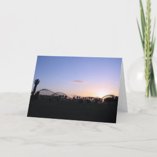 Tarjeta de felicitación de la puesta del sol de la