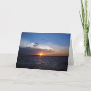Tarjeta de felicitación de la puesta del sol del