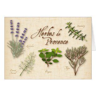 Tarjeta de felicitación de la receta de Herbes de