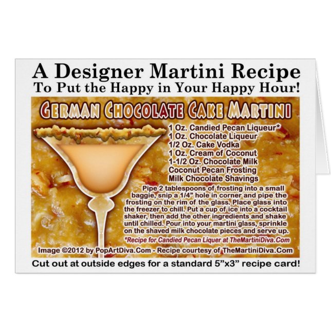Tarjeta de felicitación de la receta de Martini pa (Anverso (Horizontal))