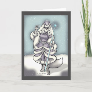 Tarjeta de felicitación de la reina de la nieve
