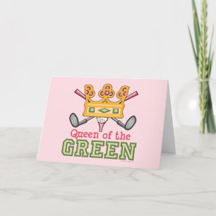Tarjeta de felicitación de la Reina del Golf Verde