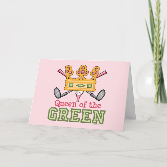 Tarjeta de felicitación de la Reina del Golf Verde (Anverso)
